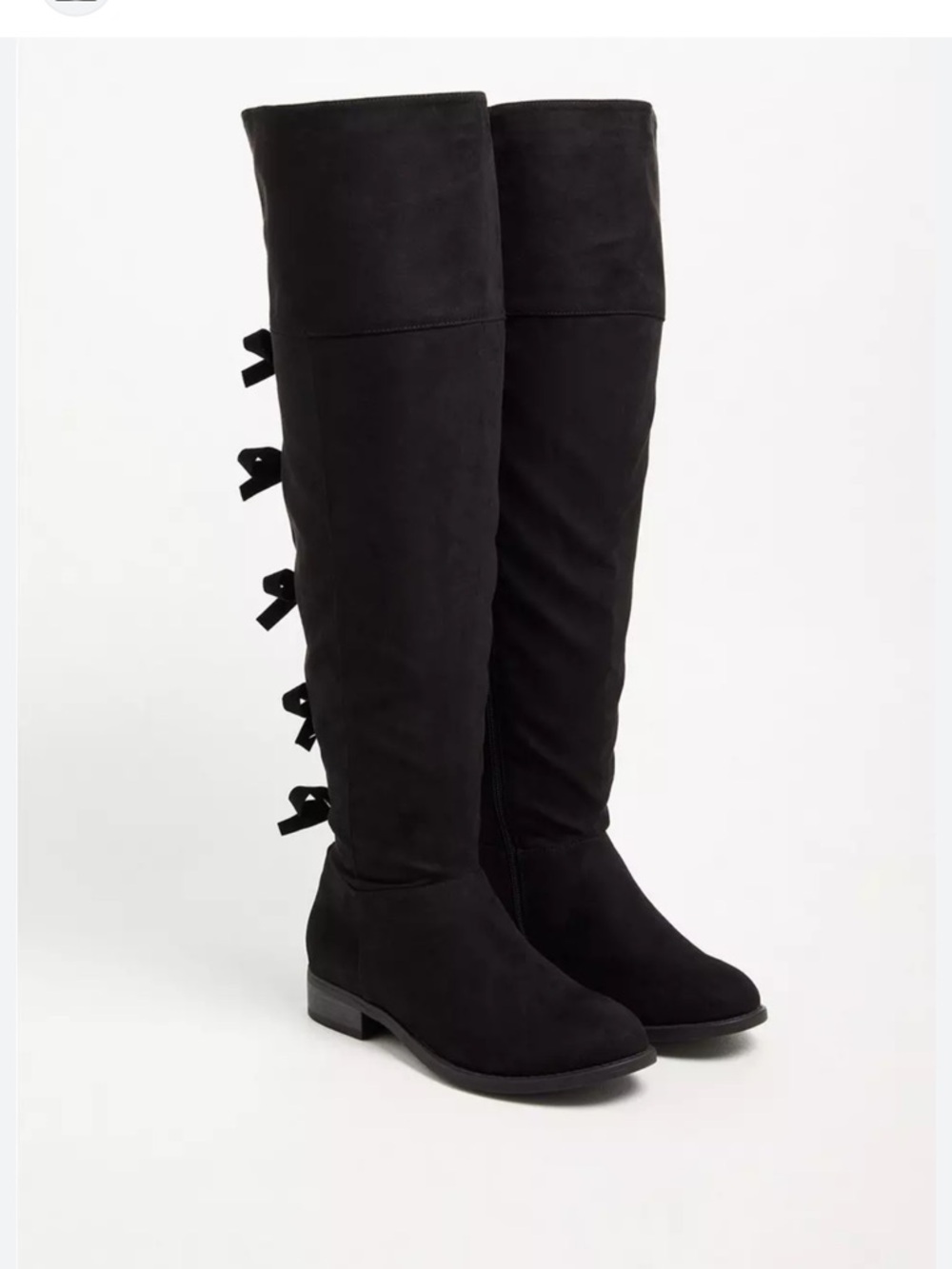 Torrid Bow Back Faux Suede Boots - Size 10W
